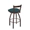 Holland Bar Stool Co 30" Low Back Swivel Bar Stool, Bronze Finish, Graph Tidal Seat 82130BZ022 - alternate 2